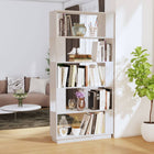 Bookcase/Room Divider 80x25x163.5 cm Solid Pine Wood White