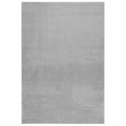 Vloerkleed wasbaar korte pool anti-slip 160x230 cm grijs