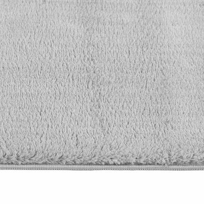 Vloerkleed wasbaar korte pool anti-slip 160x230 cm grijs