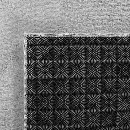 Vloerkleed wasbaar korte pool anti-slip 160x230 cm grijs