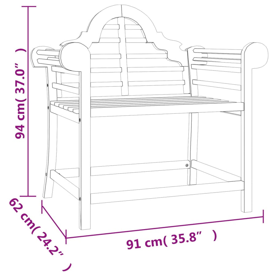 Tuinstoelen 91X6X94 Cm Massief Teakhout 2