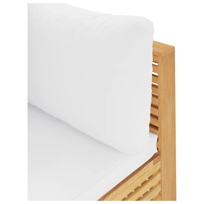 Tuin Met Kleurige Kussens Massief Teakhout Crème Hoekbank