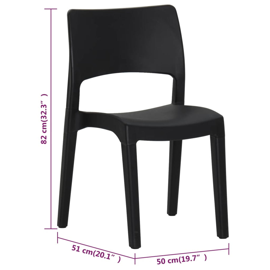 Tuinstoelen Polypropeen Antraciet