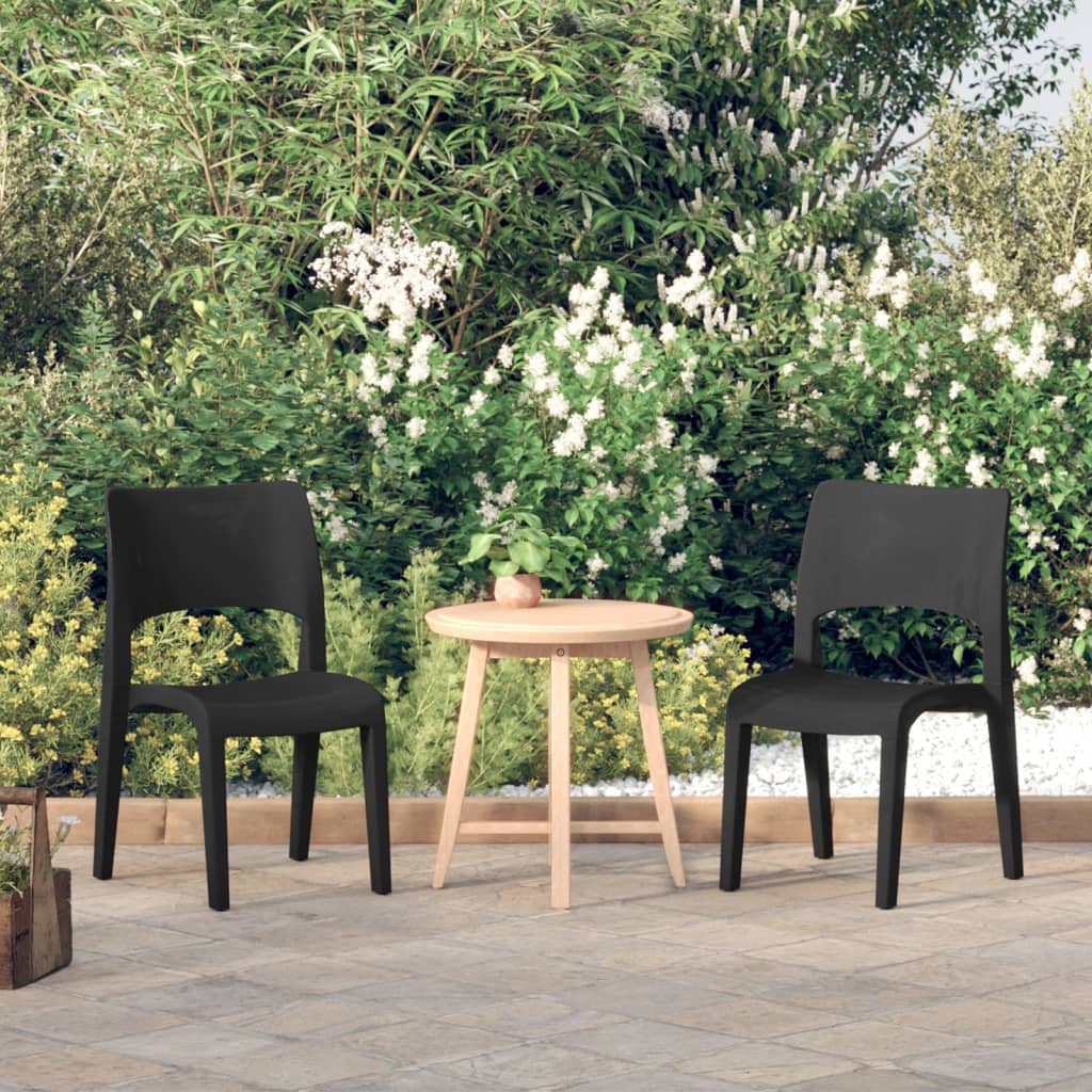 Tuinstoelen Polypropeen Antraciet
