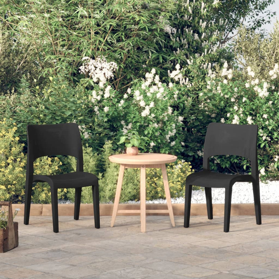 Tuinstoelen Polypropeen Antraciet