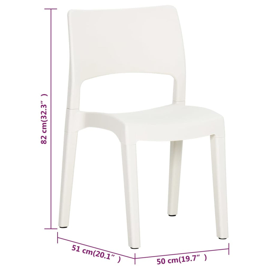 Tuinstoelen Polypropeen Wit