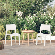 Garden chairs 2 pc polypropylene white