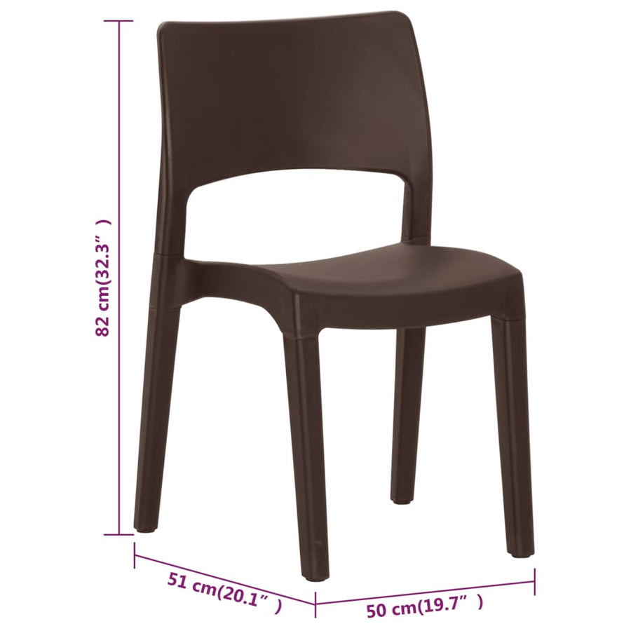 Tuinstoelen Polypropeen Kleurig Mokka