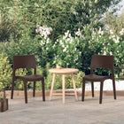 Tuinstoel polypropeen mokka 2 stuks