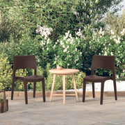 Garden chairs 2 pcs polypropylene mocha colored
