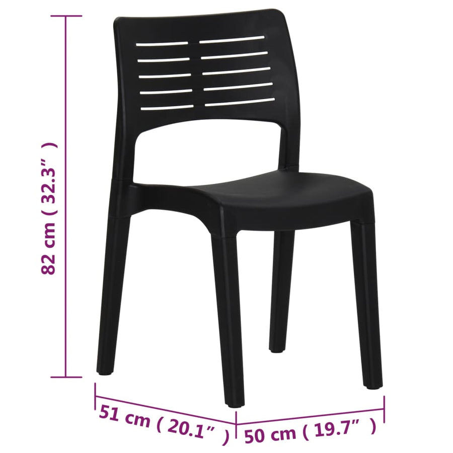 Tuinstoelen Polypropeen Kleurig Antraciet