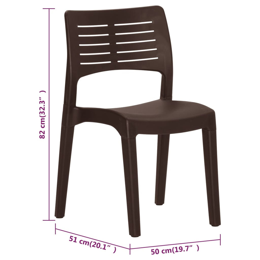 Tuinstoelen Polypropeen Kleurig Mokka