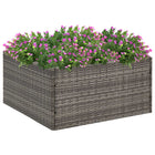 Plant pot 80x80x40 cm poly rattan grey