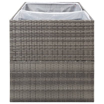 Plantenbak Poly Rattan 157 x 80 x 80 cm Grijs