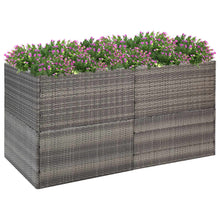 Plantenbak Poly Rattan 157 x 80 x 80 cm Grijs