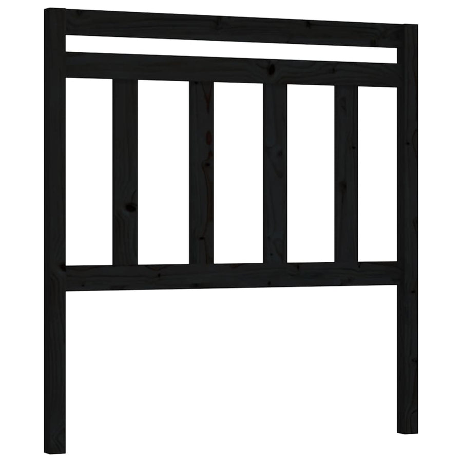 Hoofdbord 96X4X00 Cm Massief Grenenhout 96 x 100 cm Zwart