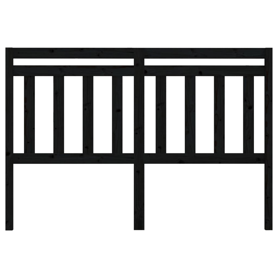 Hoofdbord 26X4X00 Cm Massief Grenenhout 126 x 100 cm Zwart