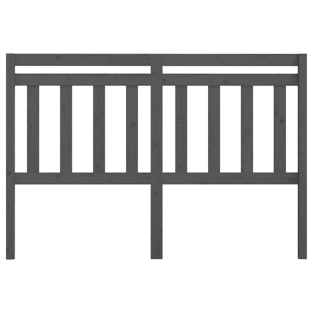 Hoofdbord 46X4X00 Cm Massief Grenenhout 146 x 100 cm Grijs