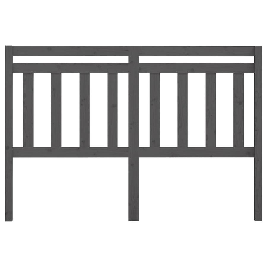 Hoofdbord 46X4X00 Cm Massief Grenenhout 146 x 100 cm Grijs