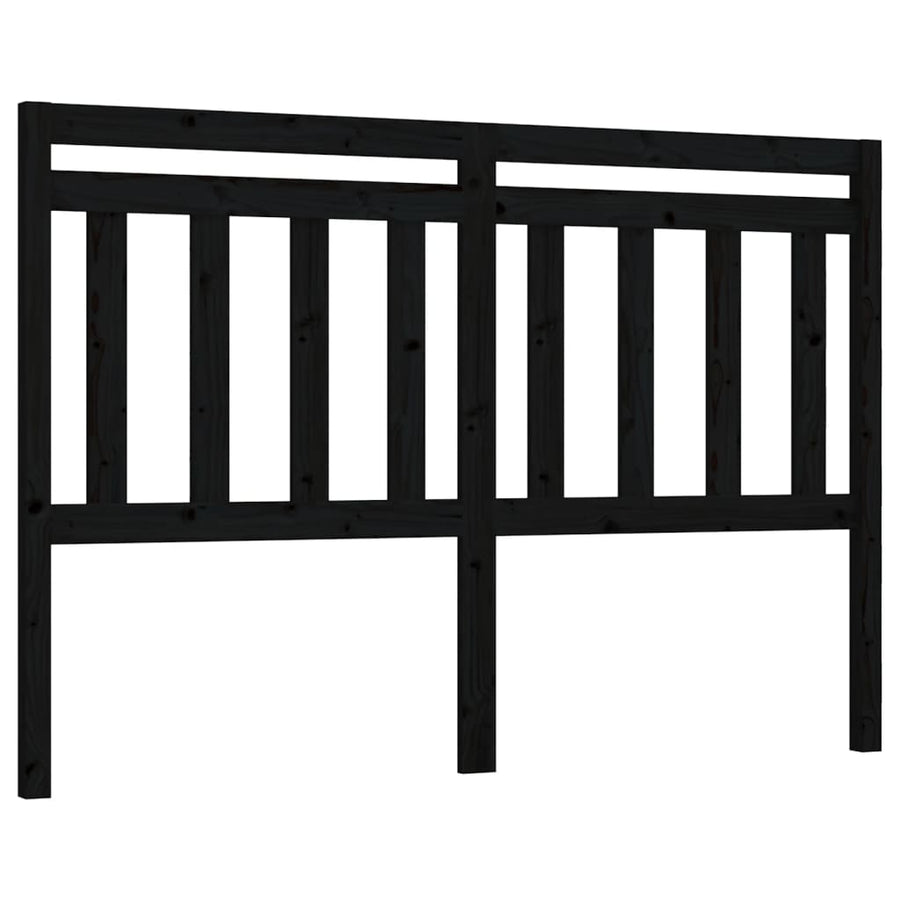 Hoofdbord 46X4X00 Cm Massief Grenenhout 146 x 100 cm Zwart