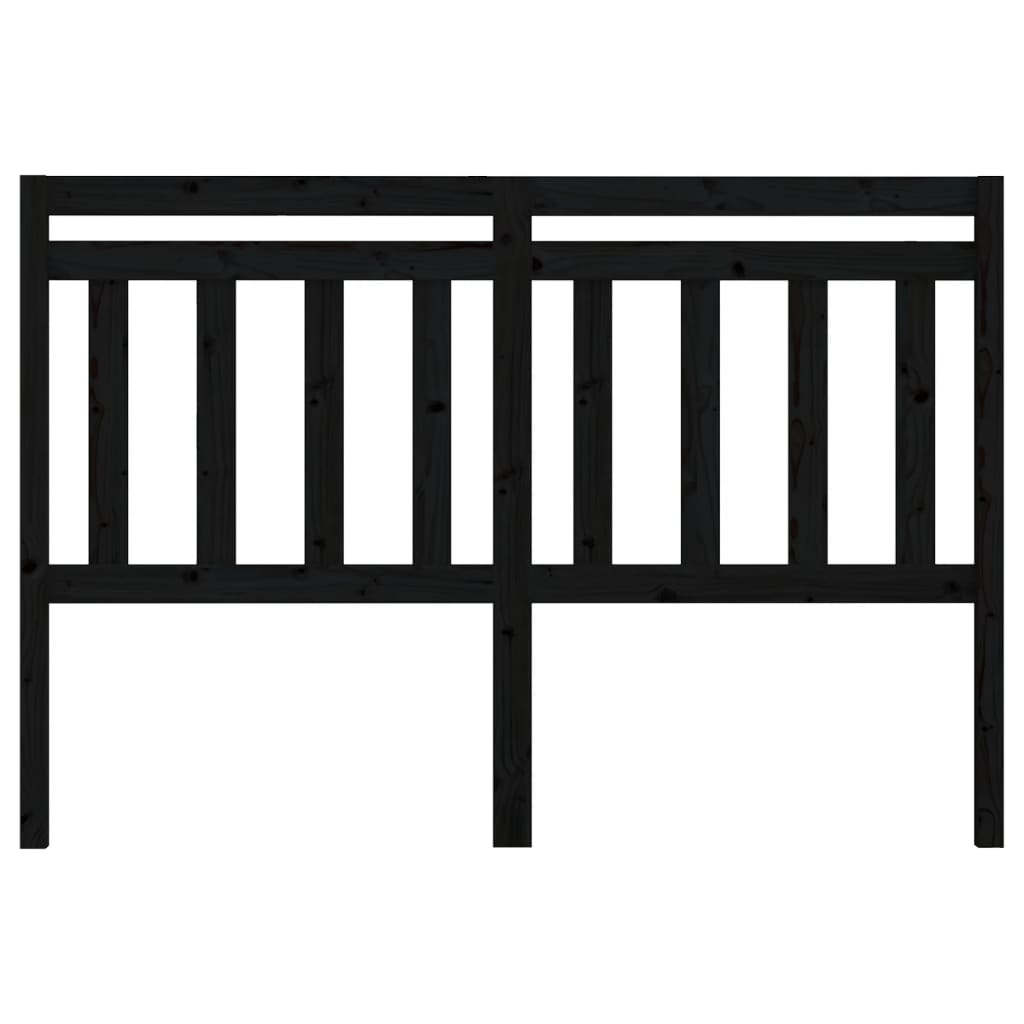 Hoofdbord 46X4X00 Cm Massief Grenenhout 146 x 100 cm Zwart