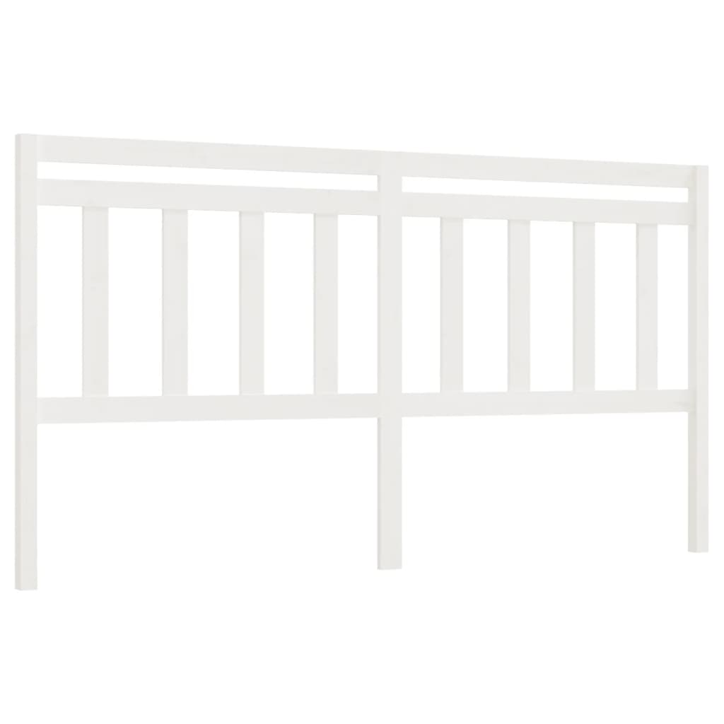 Hoofdbord 186x4x100 cm massief grenenhout wit