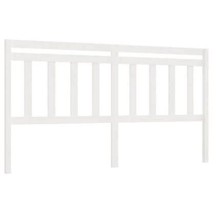 Hoofdbord 186x4x100 cm massief grenenhout wit