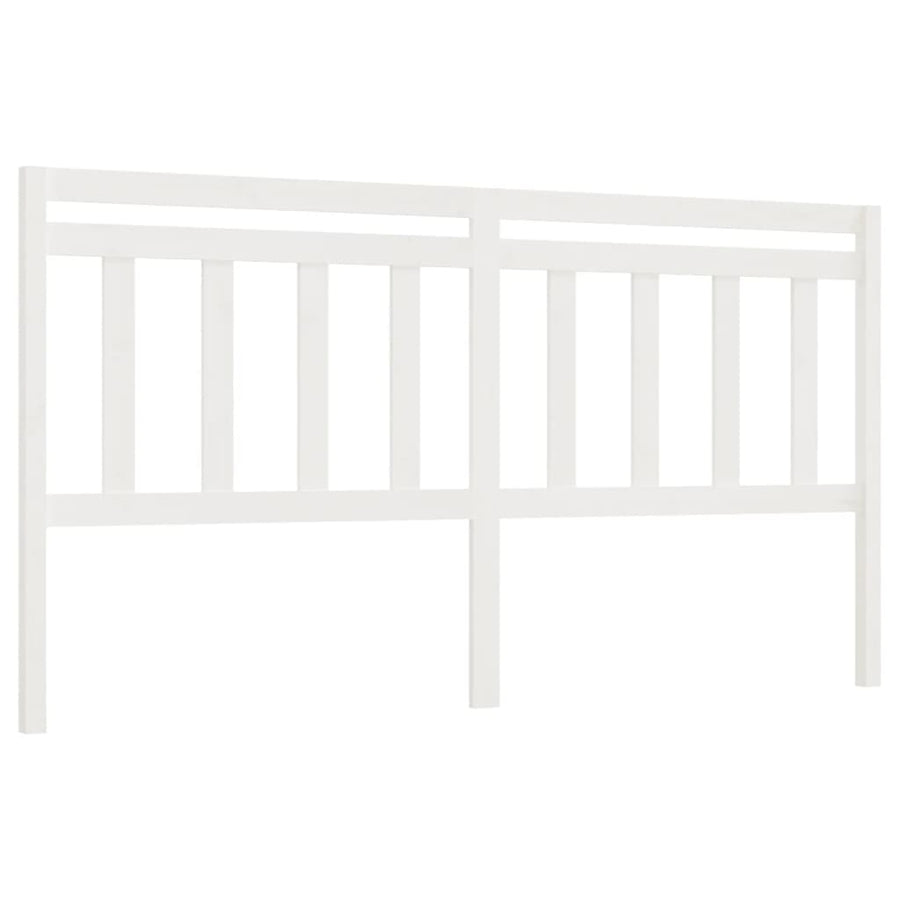 Hoofdbord 186x4x100 cm massief grenenhout wit