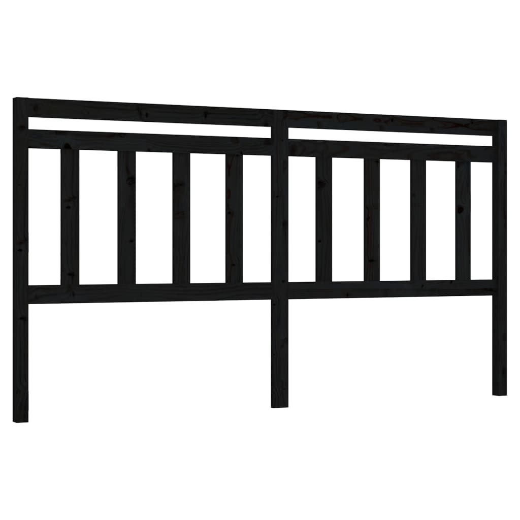 Hoofdbord 86X4X00 Cm Massief Grenenhout 186 x 100 cm Zwart