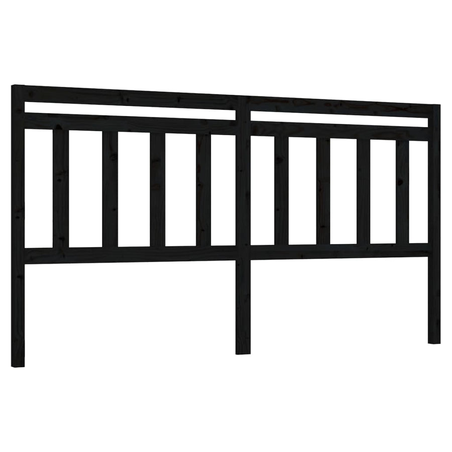 Hoofdbord 86X4X00 Cm Massief Grenenhout 186 x 100 cm Zwart