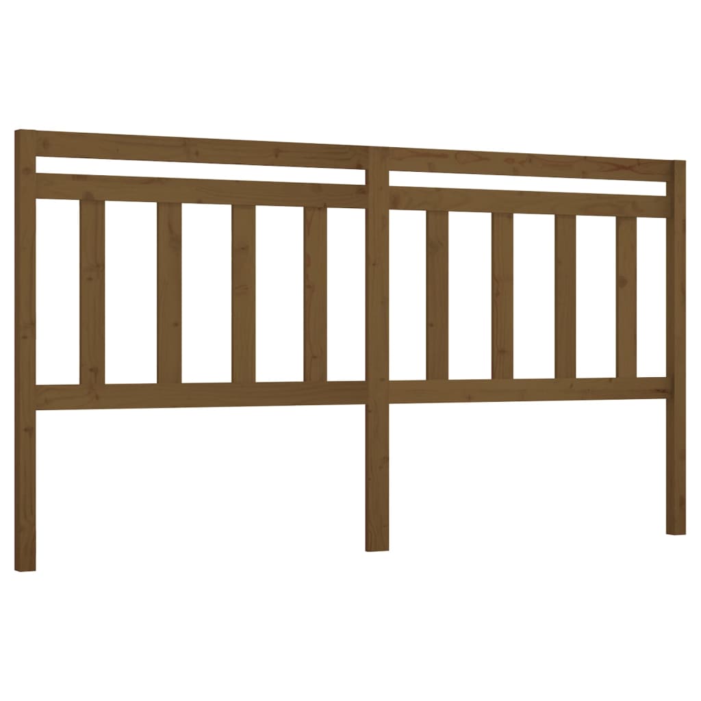 Hoofdbord 206X4X00 Cm Massief Grenenhout 206 x 100 cm Honingbruin