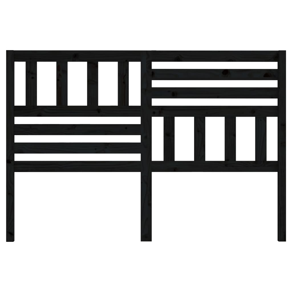 Hoofdbord 46X4X00 Cm Massief Grenenhout 146 x 100 cm Zwart