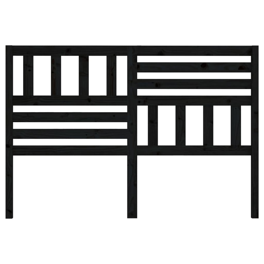 Hoofdbord 46X4X00 Cm Massief Grenenhout 146 x 100 cm Zwart
