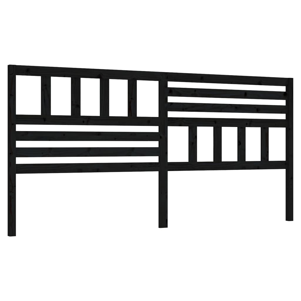 Hoofdbord 86X4X00 Cm Massief Grenenhout 186 x 100 cm Zwart