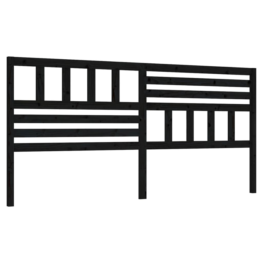 Hoofdbord 86X4X00 Cm Massief Grenenhout 186 x 100 cm Zwart