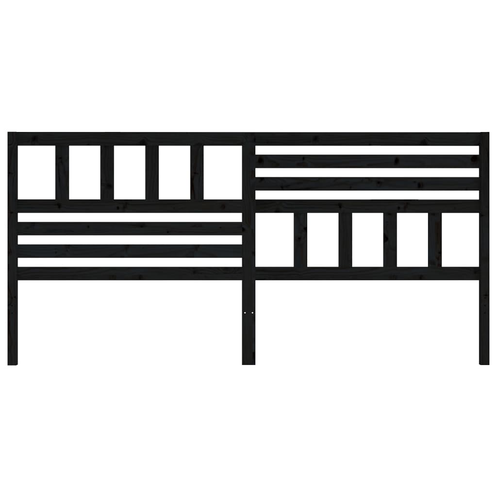Hoofdbord 86X4X00 Cm Massief Grenenhout 186 x 100 cm Zwart