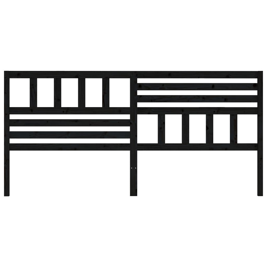 Hoofdbord 86X4X00 Cm Massief Grenenhout 186 x 100 cm Zwart