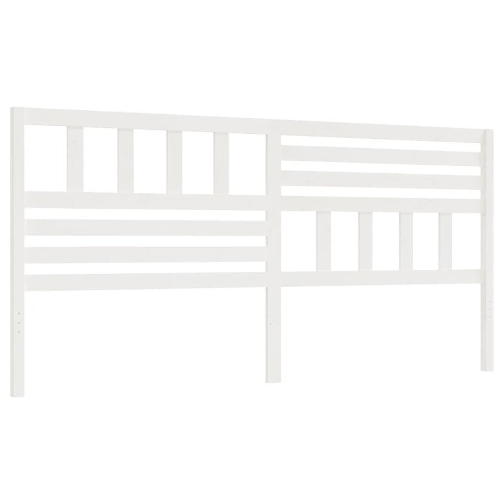 Hoofdbord 206X4X00 Cm Massief Grenenhout 206 x 100 cm Wit