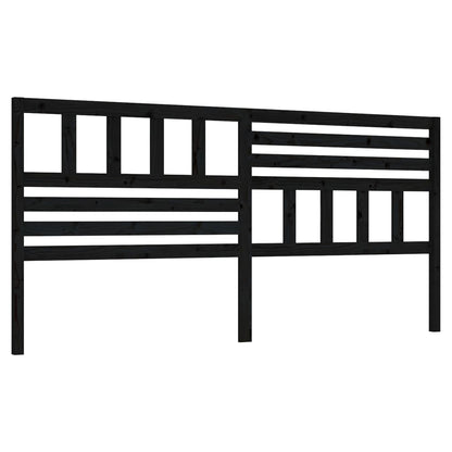 Hoofdbord 206X4X00 Cm Massief Grenenhout 206 x 100 cm Zwart