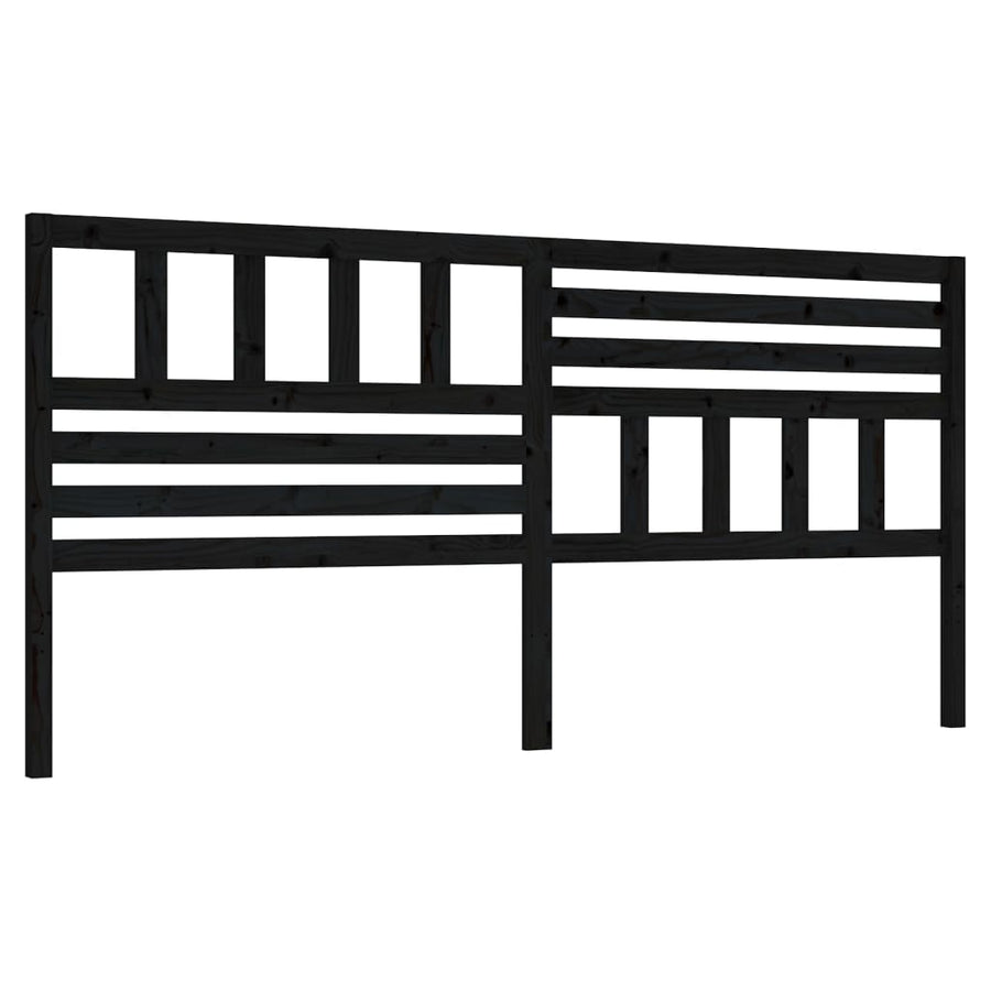 Hoofdbord 206X4X00 Cm Massief Grenenhout 206 x 100 cm Zwart
