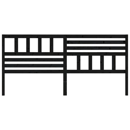 Hoofdbord 206X4X00 Cm Massief Grenenhout 206 x 100 cm Zwart
