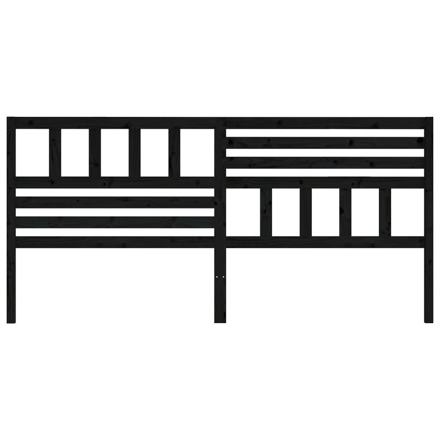 Hoofdbord 206X4X00 Cm Massief Grenenhout 206 x 100 cm Zwart