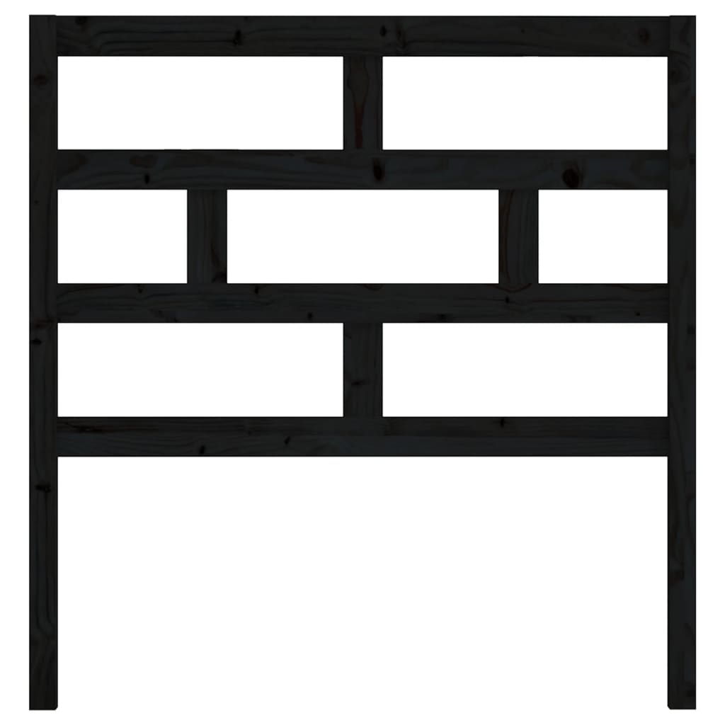 Hoofdbord 8X4X00 Cm Massief Grenenhout 81 x 100 cm Zwart