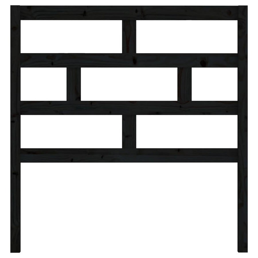 Hoofdbord 8X4X00 Cm Massief Grenenhout 81 x 100 cm Zwart