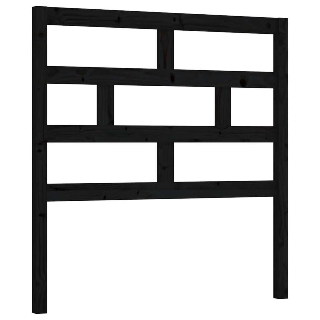 Hoofdbord 96X4X00 Cm Massief Grenenhout 96 x 100 cm Zwart
