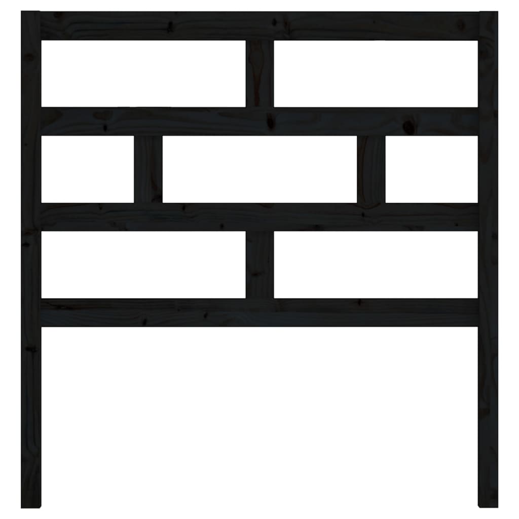Hoofdbord 96X4X00 Cm Massief Grenenhout 96 x 100 cm Zwart
