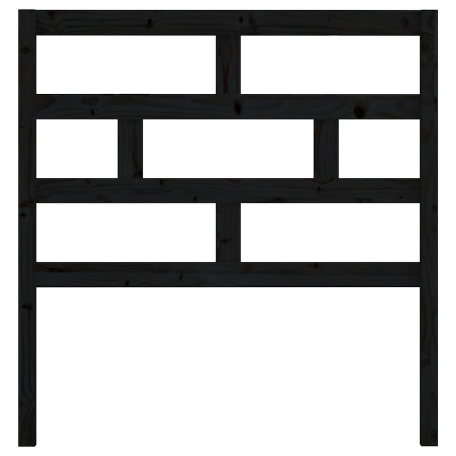 Hoofdbord 06X4X00 Cm Massief Grenenhout 106 x 100 cm Zwart