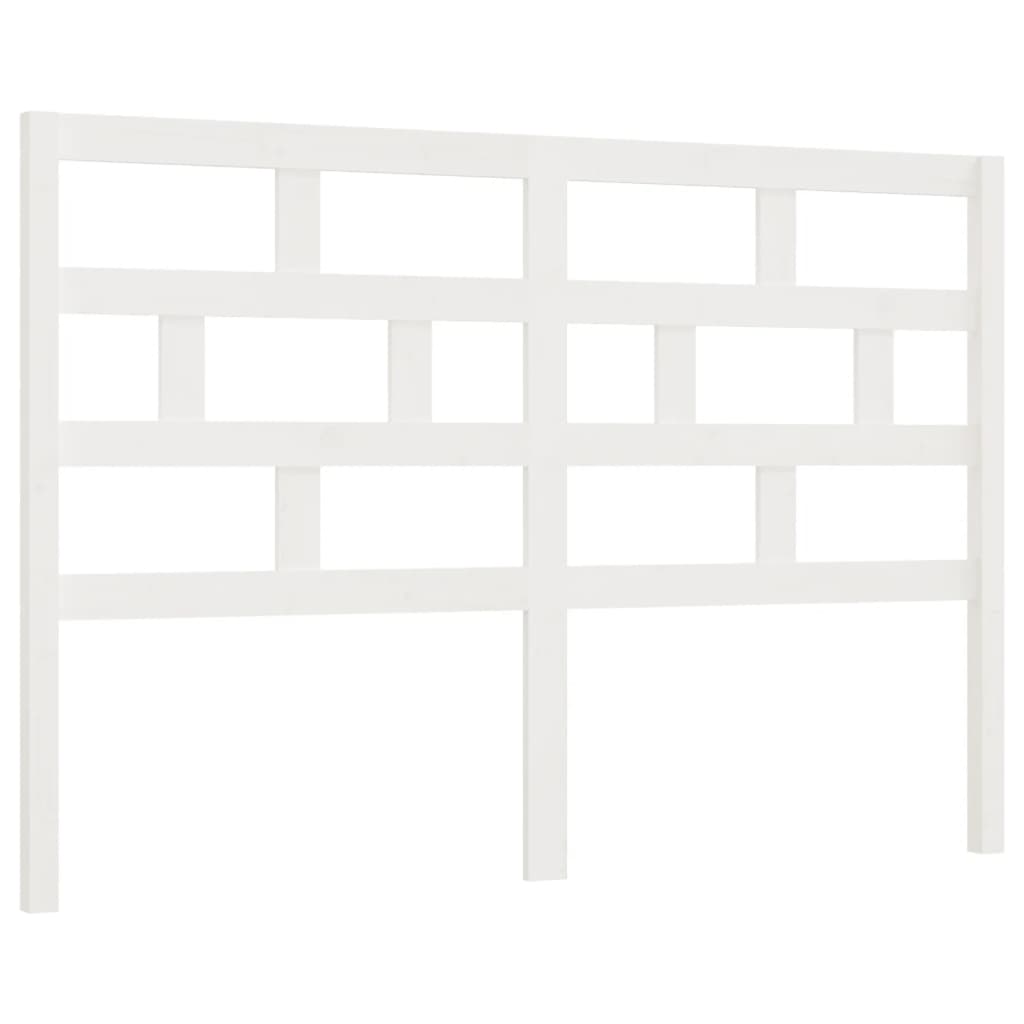 Hoofdbord 4X4X00 Cm Massief Grenenhout 141 x 100 cm Wit