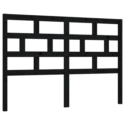 Hoofdbord 4X4X00 Cm Massief Grenenhout 141 x 100 cm Zwart