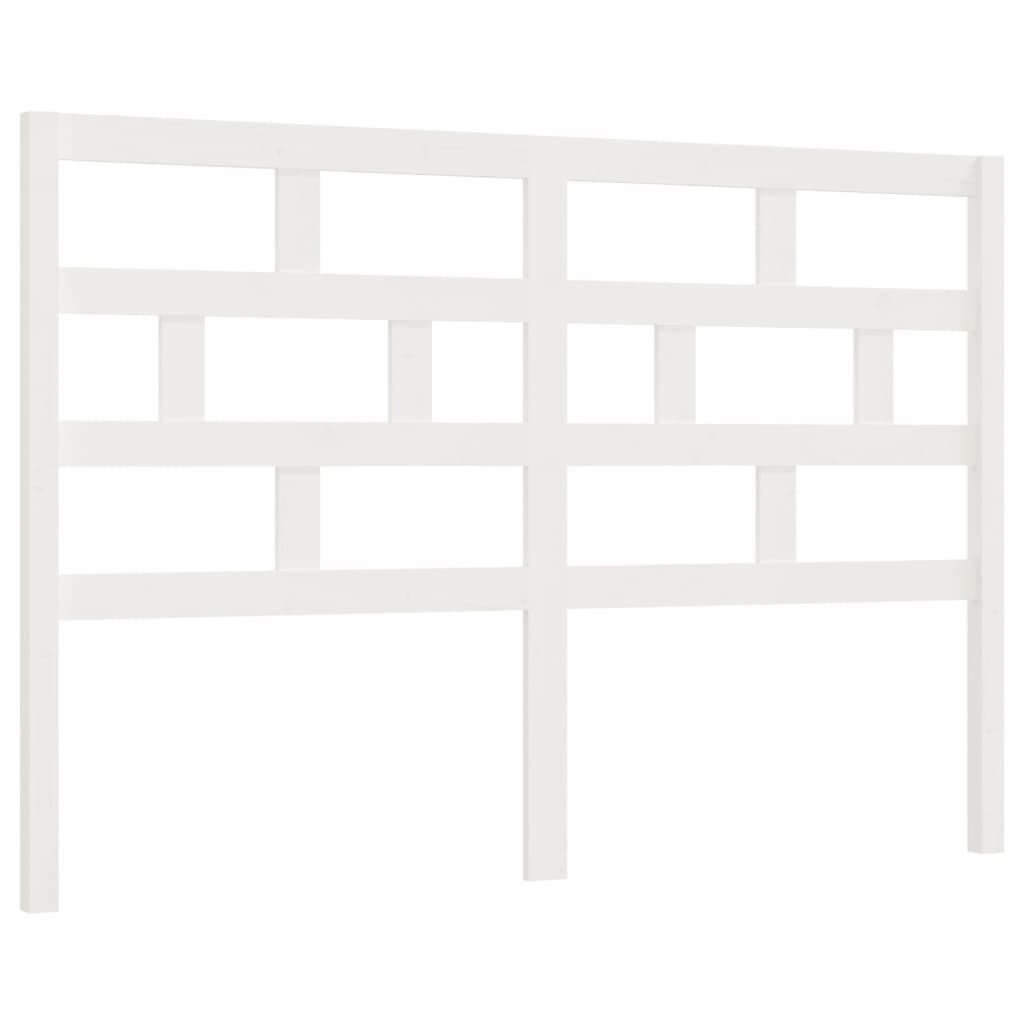Hoofdbord 146x4x100 cm massief grenenhout wit 146 x 100 cm Wit